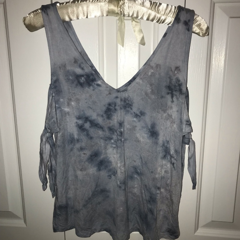 off the shoulder tee tie sleeve tank top aeo